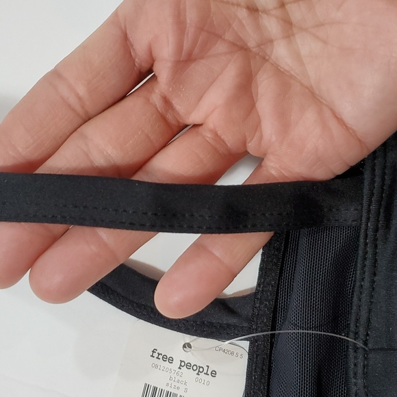 FREE PEOPLE Movement Very Prairie Sports Bra Black Low Impact Size S NWT FPS020 - Picture 9 of 15